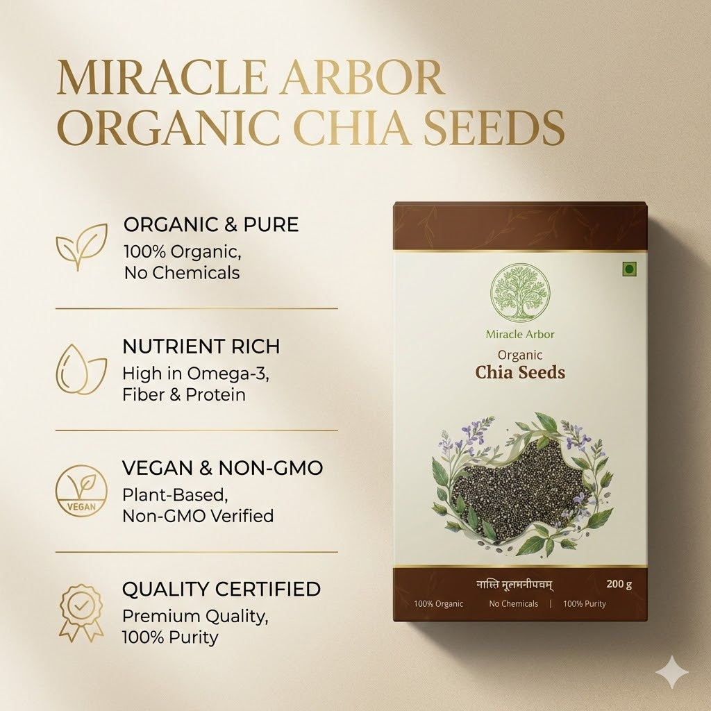 Organic Chia Seeds – Raw & Unroasted | 100% Natural