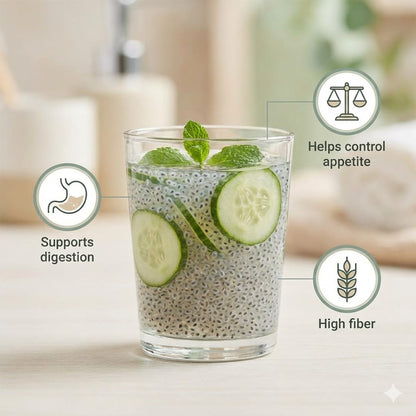 Organic Basil Seeds (Sabja) – Raw & Unroasted | 100% Natural
