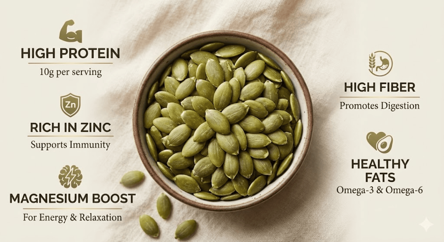 Organic Pumpkin Seeds – Raw & Unroasted | 100% Natural