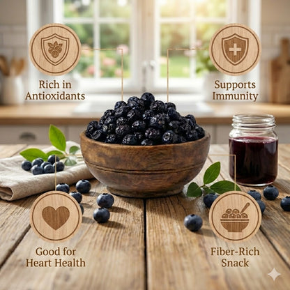 Organic Dried Blueberries – 100% Natural & Antioxidant Rich