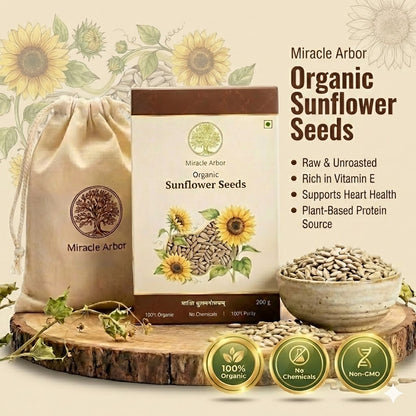 Organic Sunflower Seeds – Raw & Unroasted | 100% Natural