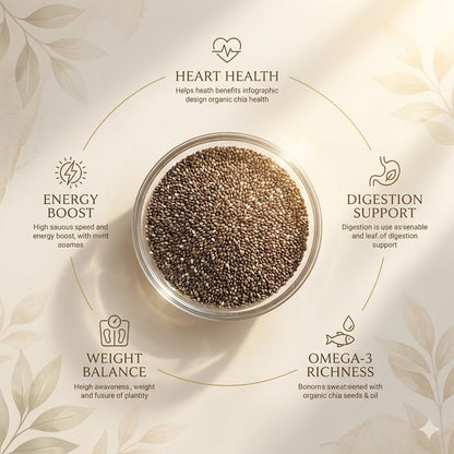 Organic Chia Seeds – Raw & Unroasted | 100% Natural