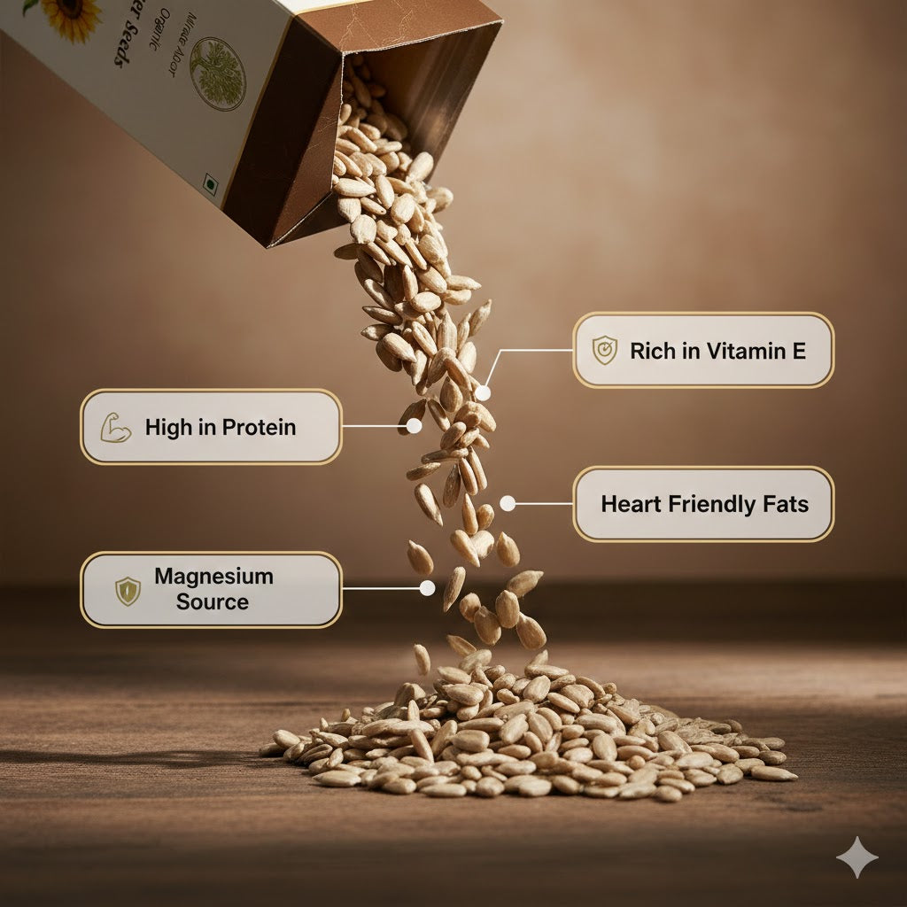 Organic Sunflower Seeds – Raw & Unroasted | 100% Natural