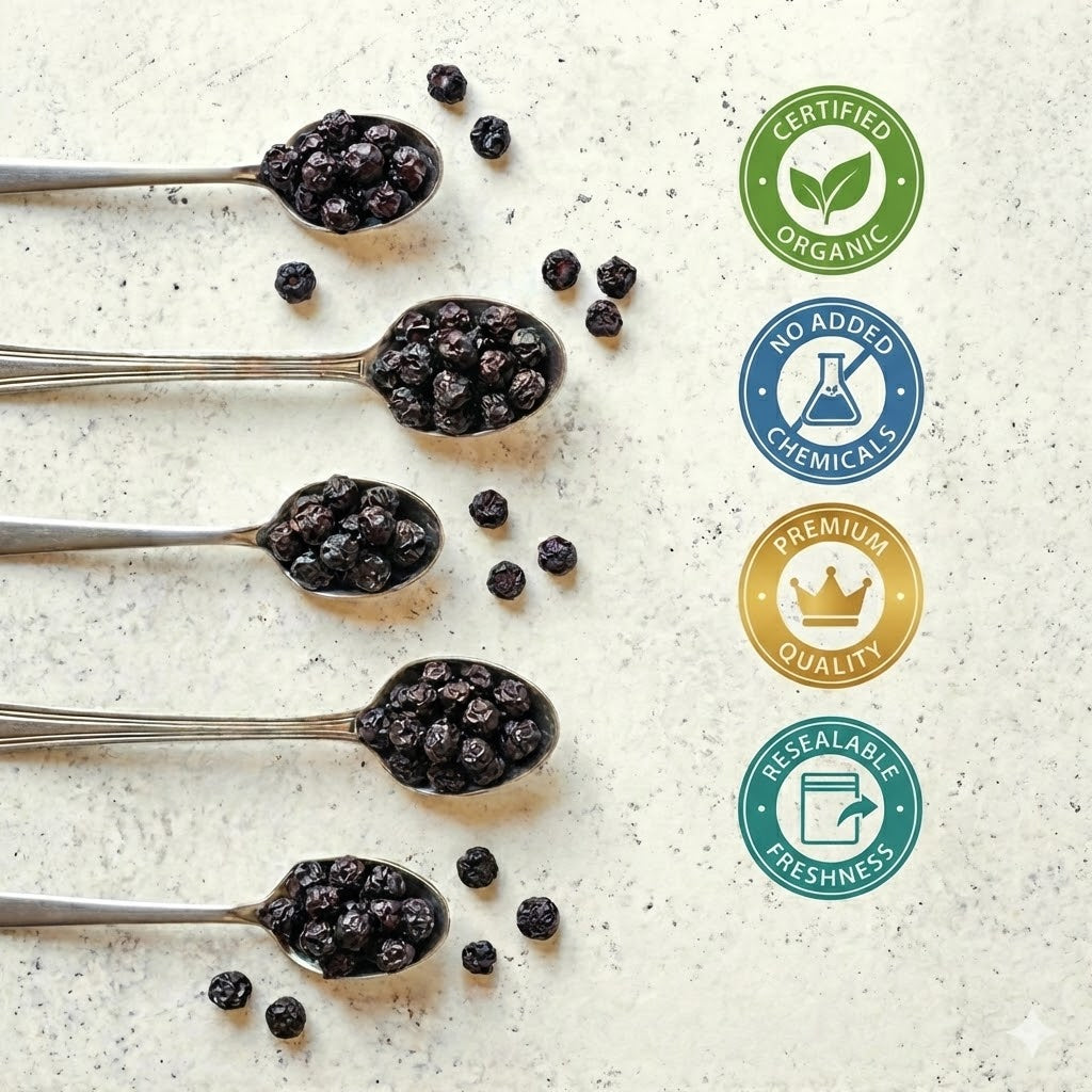 Organic Dried Blueberries – 100% Natural & Antioxidant Rich