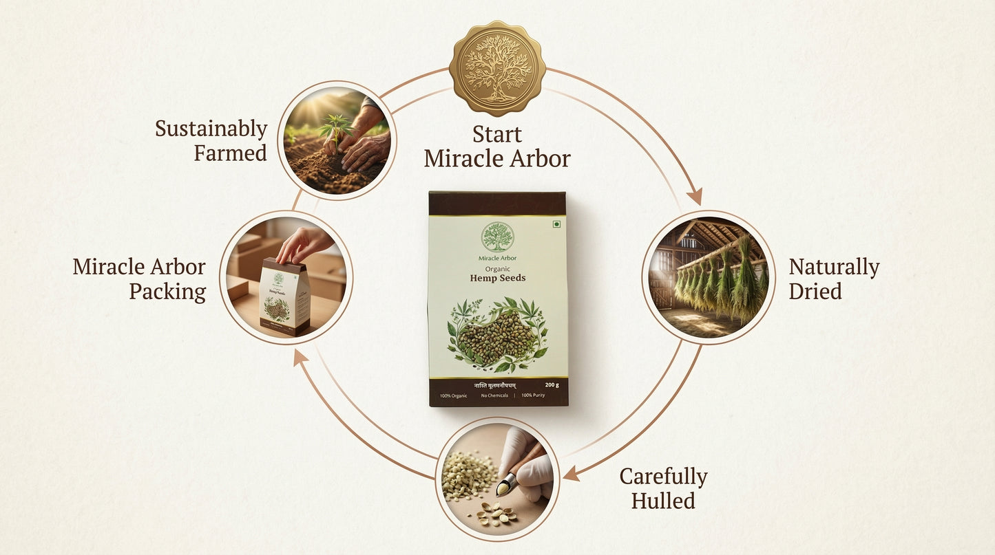 Organic Hemp Seeds – Raw & Unroasted | 100% Natural