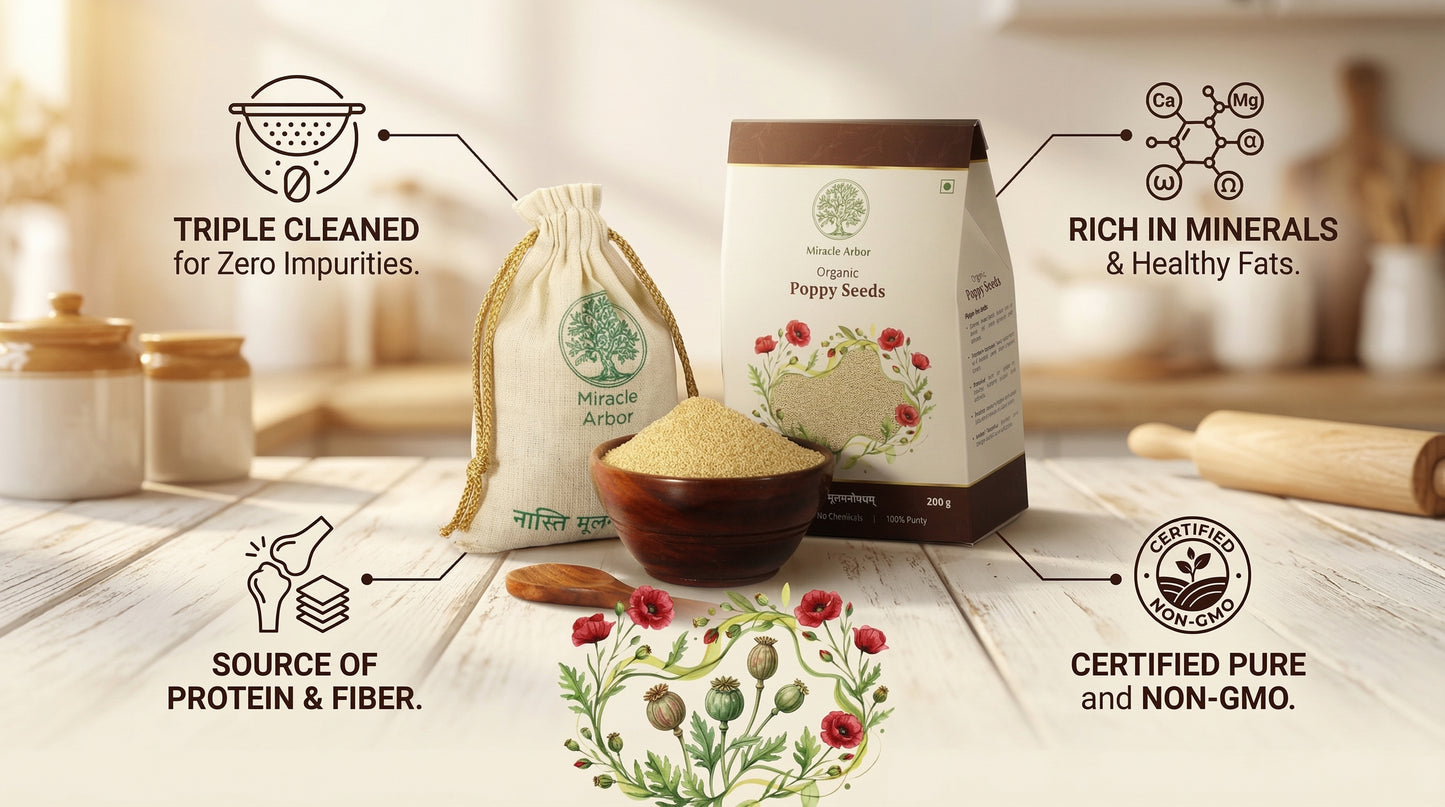Organic Poppy Seeds (Khus Khus) – Raw & Unroasted | 100% Natural
