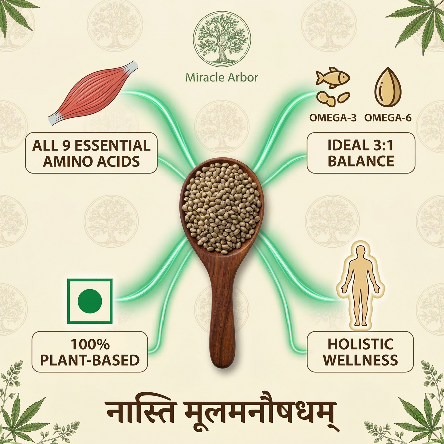 Organic Hemp Seeds – Raw & Unroasted | 100% Natural
