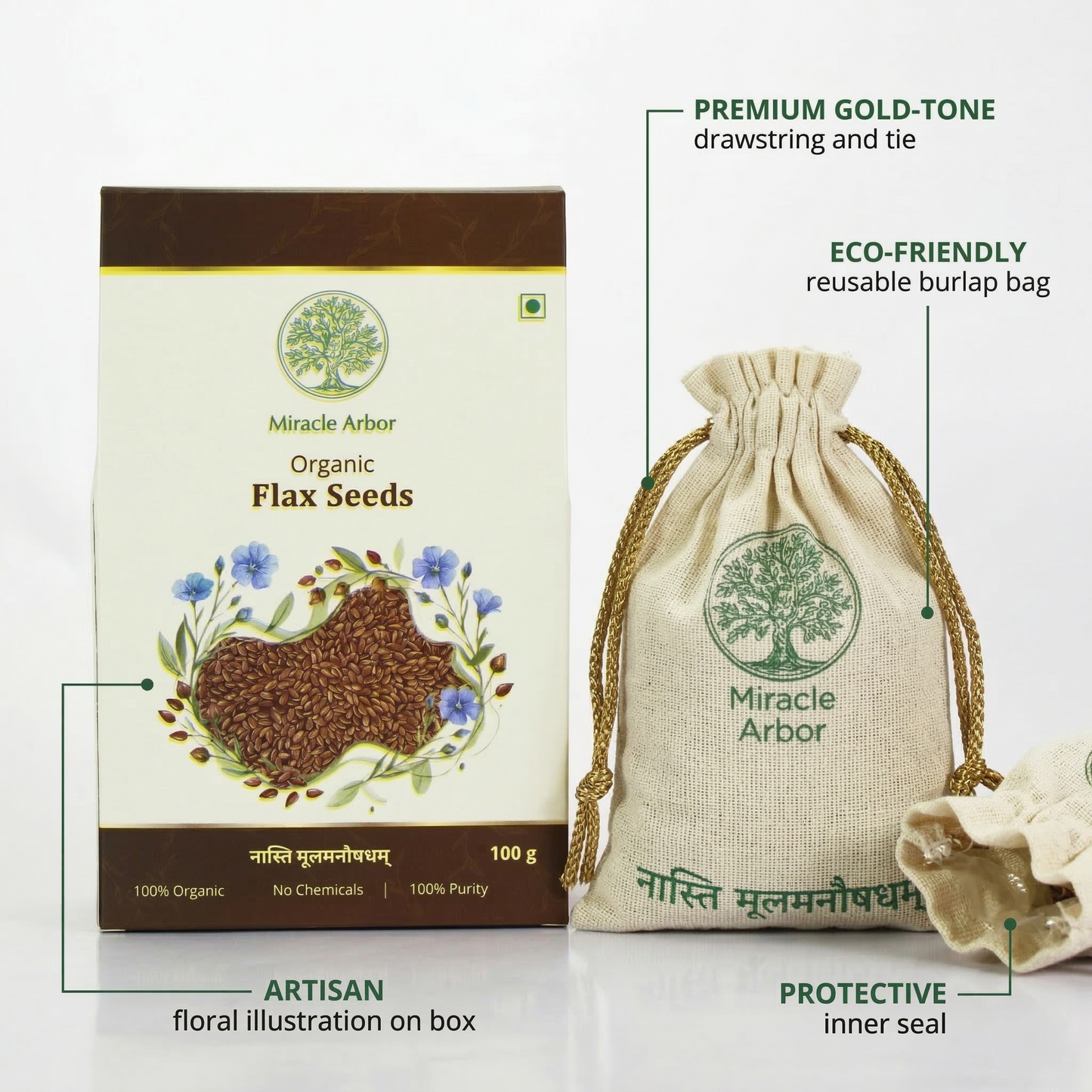 Organic Flax Seeds (Alsi) – Raw & Unroasted | 100% Natural