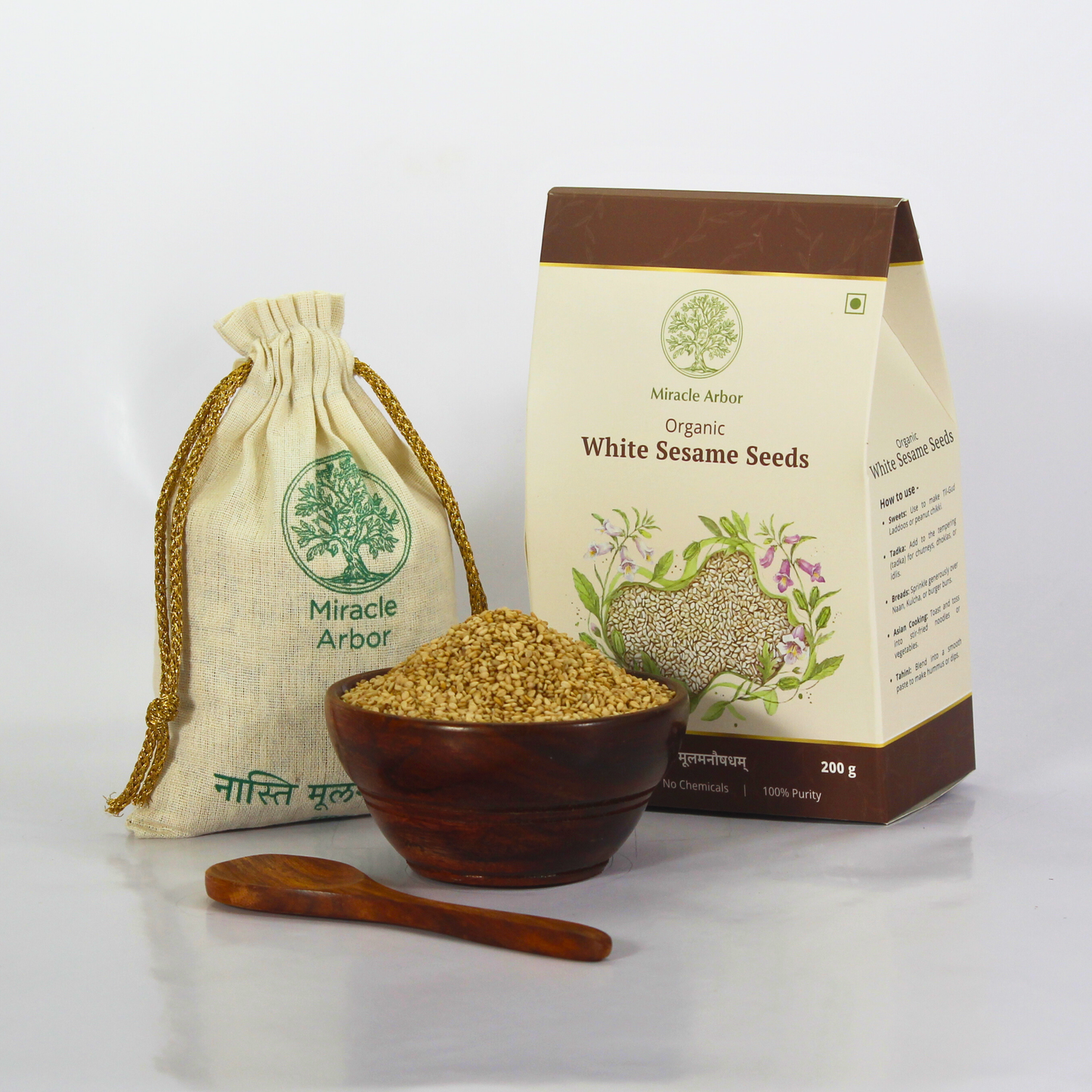 Organic White Sesame Seeds – Raw & Unroasted | 100% Natural
