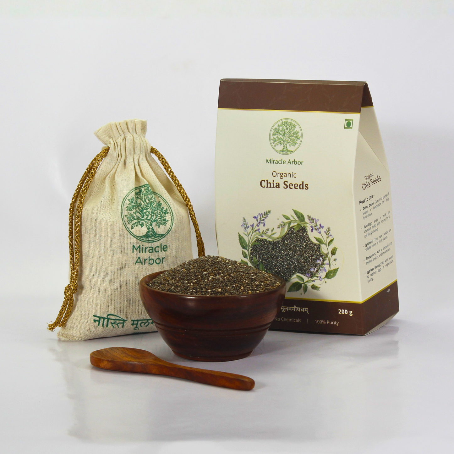 Organic Chia Seeds – Raw & Unroasted | 100% Natural